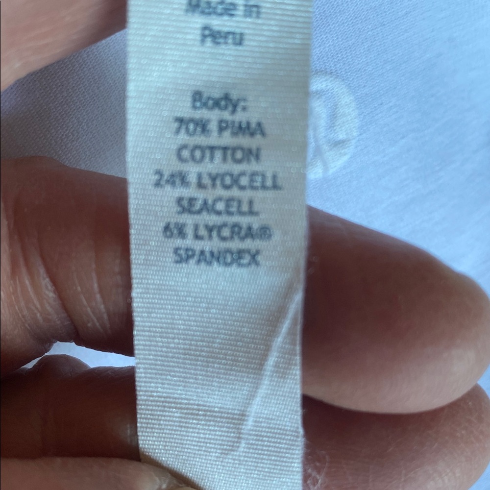 LULULEMON BETWEEN THE LINES Fitted Top Bright White Size 12 - Picture 7 of 11